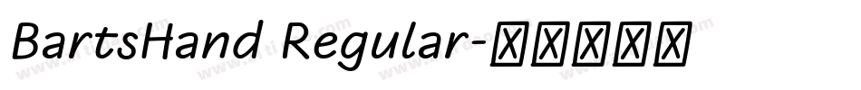 BartsHand Regular字体转换